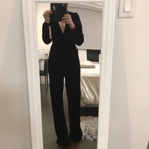 Reformation velour jumpsuit